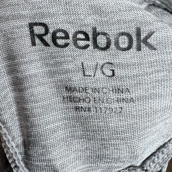 Reebok ice blue and gray color block split racerback logo active tank size large - Picture 6 of 7